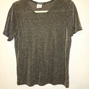 Nouveau t's Metallic Gold & Black T-Shirt Size M